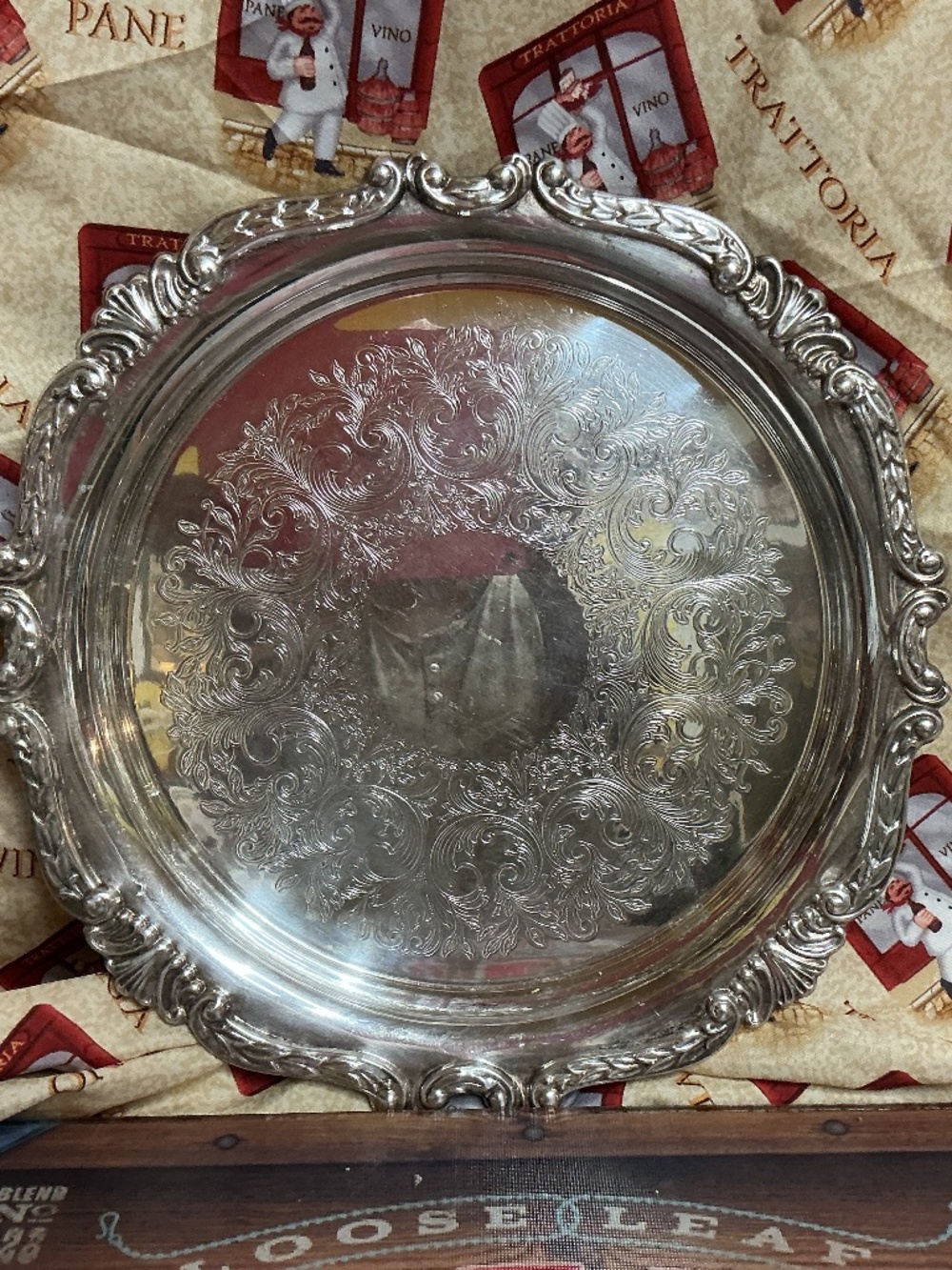 Vintage Ornate Silver plated serving dish.